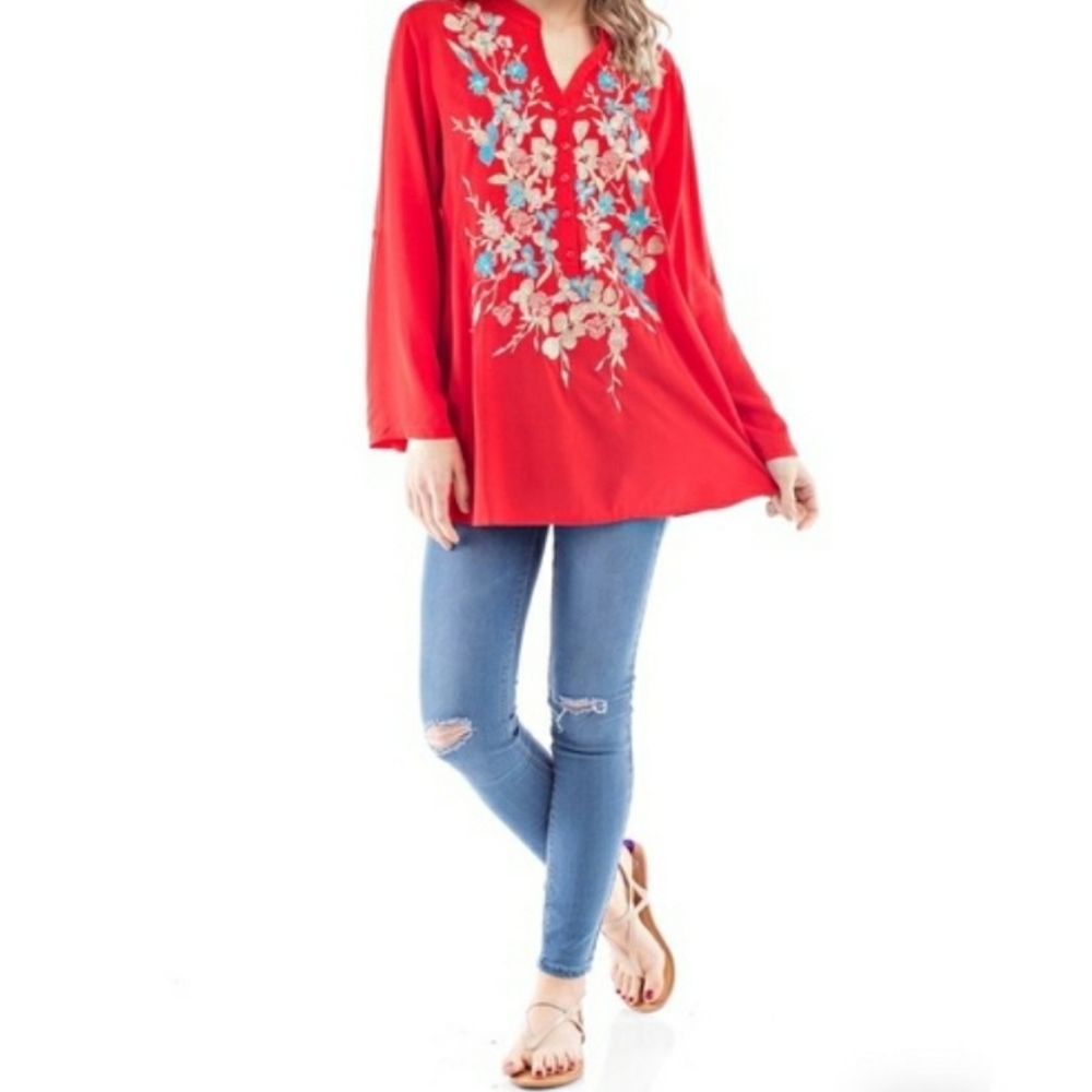 Luna Moon Boho Embroidered tunic